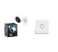 Philips Hue Secure Cámara de Video Vigilancia Inteligente para Exteriores o Interiores, Cable, Blanco + Philips Hue Sensor de movimiento, Accesorio para Bombillas y Lámparas Inteligentes Hue