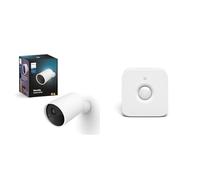 Philips Hue Secure Cámara de Video Vigilancia inteligente para Exteriores o Interiores, Inalámbrica, Blanco + Philips Hue Sensor de movimiento, Accesorio para Bombillas y Lámparas Inteligentes Hue