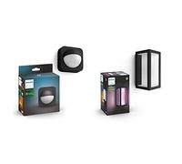 Philips Hue - Sensor de Movimiento Exterior, Accesorio para Bombillas y lámparas Inteligentes, Compatible con Alexa y Google Home + Lámpara Inteligente, Aplique de Exteriores LED Inteligente
