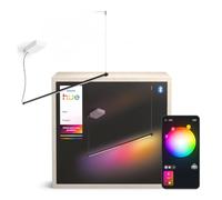 Philips Hue Signe Lámpara Colgante de Gradiente, Negra | White Ambiance y Gradientes de Color, Plafón, Iluminación Inteligente, Bañado de Paredes, Ultradelgado, Hogar Inteligente