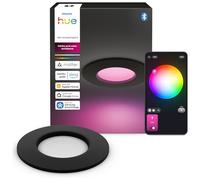 Philips Hue Slim Downlight, Plafón LED Empotrable, 1000 lm, 90 mm, Diseño Delgado, Espectro Luz de Día 1000K-20000 K, Regulación Ultrabaja, Color Preciso, Iluminación Inteligente, Negro, Pack de 1