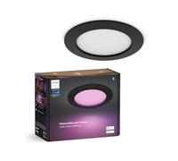 Philips Hue Slim Foco LED Empotrable Inteligente Fino 170mm 1500lm, Negro | Luz Blanca y de Colores, Regulación Inalámbrica Instantánea, Control por App y Voz, Compatible con Alexa, Google y Apple Home