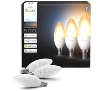 Philips Hue Smart Bombilla E14 Vela LED, B39, 3 Ud, White Ambiance, Luz de Espectro Completo 1000 K-20000 K, 500 lm, Regulación Ultrabaja, Alexa, Google Home, Apple Home