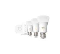 PHILIPS Hue White Ambiance Starter kit bombilla LED conectada - E27 x3 y mando a distancia Hue - Nuevo