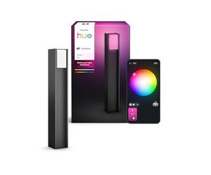 Philips Hue Turaco Aplique Exterior para Caminos, Antracita, Atenuable, Luz Blanca Cálida, Control por App, Compatible con Amazon Alexa (Echo, Echo Dot), Nueva Generación