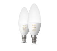Philips Hue - Bombilla LED Inteligente, B39 E14, Luz Blanca de Cálida a Fría, 5.2W 470 Lumens Compatible con Alexa y Google Home - Pack de 2 Bombillas LED inteligentes