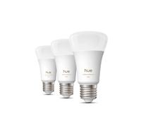 Philips Hue White Ambiance - Bombilla LED inteligente E27, 810 lm, blanco cálido, 3 unidades 929003854807