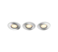 Philips Hue White Ambiance Downlight Empotrable Adore Bathroom (paquete De 3) Plateado
