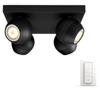 Philips Hue White ambiance, foco cuadrado Buckram, iluminación puntual inteligente, Bluetooth/Zigbee, color , LED, metal, casquillo GU10