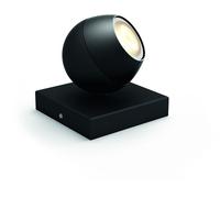 Philips Hue White ambiance, foco empotrable Buckram, diseño extendido, iluminación inteligente, Bluetooth/Zigbee, color negro, LED, metal, casquillo GU10