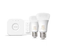 Philips Kit de inicio Hue White connected – 2 bombillas E27 10,5 W con mando Hue – Nuevo