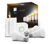 PHILIPS Hue White Ambiance Starter kit bombilla LED conectada - E27 x3 y mando a distancia Hue - Nuevo