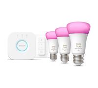 Philips Hue White and Color Ambiance E27 Set de 3 Bombillas con Hue Bridge e Interruptor