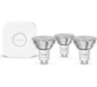 Philips Hue White and Color Ambiance Essential Starter Kit con 3 bombillas GU10 y Hue Bridge