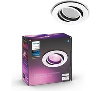 Philips Hue White and Color ambiance, foco empotrable Centura, iluminación inteligente, Bluetooth/Zigbee, blanco, LED, plástico, GU10