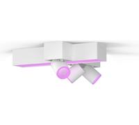 Philips Hue White and Color ambiance, foco empotrado de tres puntos Centris, iluminación puntual inteligente, Bluetooth/Zigbee, blanco, LED, metal, GU10