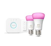 Philips Hue White And Color Ambiance Kit De Inicio: 2 Bombillas Inteligentes E27 (1100) + Regulador De Intensidad