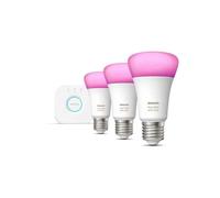 Philips Hue White and Color Ambiance Starter Kit 3 bombillas E27, 75 W, Bluetooth, compatible con Alexa, Google y Homekit. - Nuevo
