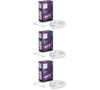 Philips Hue White Col Lightstrip Plus extensión de 1 m regulable controlable a través de la aplicación compatible con Amazon Alexa clase energética A (Paquete de 3)