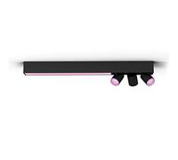 Philips Hue White & Color Ambiance Centris de 3 piezas, regulable, 16 millones de colores, controlable mediante app, compatible con Amazon Alexa, negro