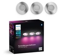 Philips Hue White & Color Ambiance, juego de 3 focos empotrables regulables, color aluminio