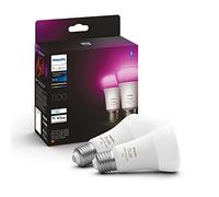 Philips Bombilla LED Hue White & Colour E27 1100 lm 16M colores regulable app/voz pack 2 antigua