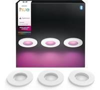 Philips Hue - Xamento, Focos empotrables inteligentes (3un), 7W Luz Blanca y de colores, Bluetooth+Zigbee, Compatible con Alexa y Google Home, color blanco