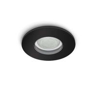 Philips Hue White & Color Ambiance Xamento focos empotrables 1 pack, lámparas de baño regulables, sistema de iluminación Hue, 16 millones de colores, control de la luz mediante voz y app, negro