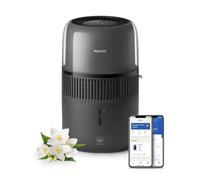Philips Humidificador de aire 5000, 350ml/h, 50m², Silencioso 12 dB*, Negro | 99 % menos bacterias: habitación infantil y dormitorio, difusor de aceites, depósito 4,5 l/37 h, apagado auto (HU5600/01)