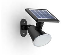 Philips Aplique de pared exterior Jivix, alimentación solar 1.4W 2700K IP44 negro