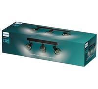 Philips, juego de 3 focos empotrables de techo o pared, modelo Sleet, para riel, casquillo E14, 3 bombillas, tecnología LED, 220-240 V, color
