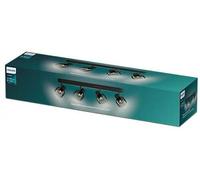 Philips, juego de 4 focos empotrables de techo o pared, modelo Sleet, para carril, casquillo E14, 4 bombillas, tecnología LED, 220-240 V, color