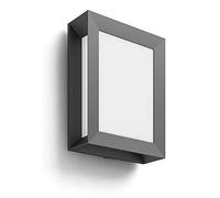 PHILIPS Karp Aplique LED Exterior para Jardín y Patio 5.5W 700lm, Gris | Luz Blanca Cálida 2700K, Resiste la Intemperie, Carcasa de Aluminio, Instalación Fácil y Rápida, Diseño Moderno, Duradero