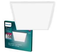 Philips, Lámpara de techo empotrada, panel, 36 W, cuadrada, LED, bombillas no reemplazables, 3600 lúmenes, IP20, blanca