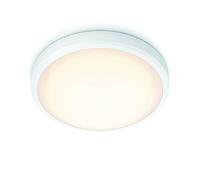 Philips Lámpara de techo LED Doris para baño, 17 W, IP44, luz blanca cálida (2700 K), color blanco