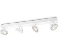 Philips Lámpara empotrada LED regulable, modelo Clockwork, para techo o pared, 4 unidades. Lámparas puntuales, bombillas no reemplazables, 4 bombillas, tecnología LED, 2700 K, color blanco