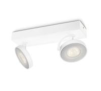 Philips, lámpara empotrada LED regulable para techo o pared, modelo Clockwork, 2 unidades. Lámparas direccionales, bombillas no reemplazables, 2 bombillas, LED, 2700 K, color blanco