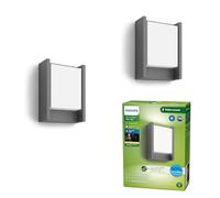 Philips LED Arbour Aplique ultraeficiente 3,8 W 2700 K Antracita HV, paquete doble