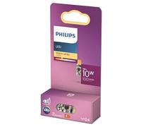 Philips LED Bombilla estándar, sustituye a las halógenas de 10 W, casquillo G4, luz blanca cálida de 2700 K