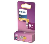 Philips LED Bombilla estándar, sustituye a las halógenas de 28 W, casquillo G4, luz blanca cálida de 2700 K