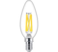 Philips LED - Bombilla LED Clásica Vela y Brillo, B35 E14, Luz Blanca Cálida Regulable, 40W