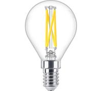 Philips LED - Bombilla LED Clásica Vela y Brillo, P45 E14, Luz Blanca Cálida Regulable, 25W