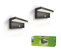 Philips LED Bustan IR aplique antracita 2x4,5W Lámpara de Pared