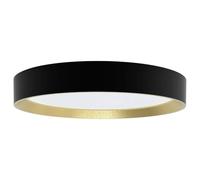 Philips Plafón de techo Hanno – LED 24W, 2700 lm, 2700K, SceneSwitch, IP20, negro con detalle dorado
