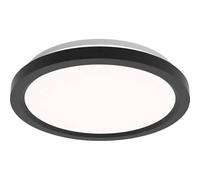 PHILIPS LED Luz de techo con mando a distancia, redonda, 30 cm, regulable, luz blanca sintonizable, salón, dormitorio, sin parpadeo ni deslumbramiento, diseño moderno, negro