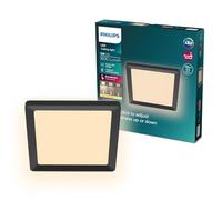 Philips LED SceneSwitch Plafón (12 W), rectangular (30x30cm), con luz blanca cálida, regulable, negro