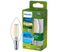 Philips LED UltraEfficient Bombilla de Filamento A60 E27, 75W equivalentes, Luz Blanca Cálida 2700K, 1095lm, Regulable, EyeComfort, Vida útil de 50.000 horas, Clase energética A, Transparente, 1 ud