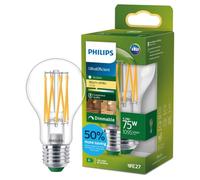 Philips LED UltraEfficient Bombilla de Filamento P45 E27, 25W equivalentes, Luz Blanca Cálida 2700K, 252lm, Regulable, EyeComfort, Vida útil de 50.000 horas, Clase energética A, Transparente, 1 ud