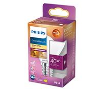 Philips Lighting 871951432447300 LED A - G) E14 forma de gota 3,4 W = 40 W, blanco cálido (diámetro x longitud) 45 m