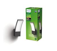 Philips Aplique mural Splay LED de exterior antracita 12W luz blanca cálida 2700 K